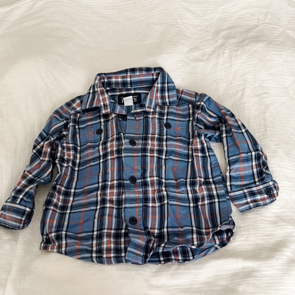 4/$20 Classic Plaid Button Down Shirt | The Children’s Place | 12-18 Months